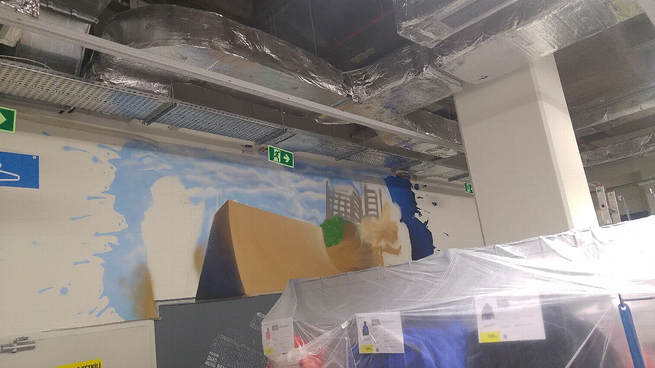 Mural painting process 1