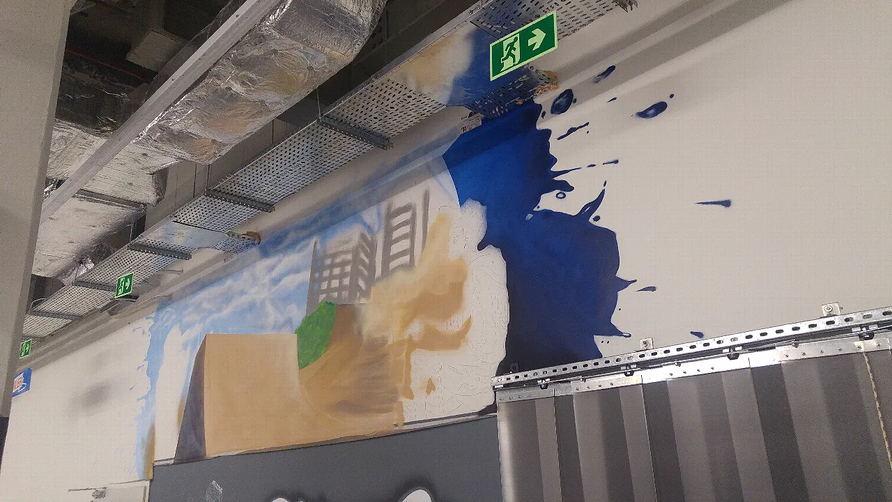Mural painting process 2