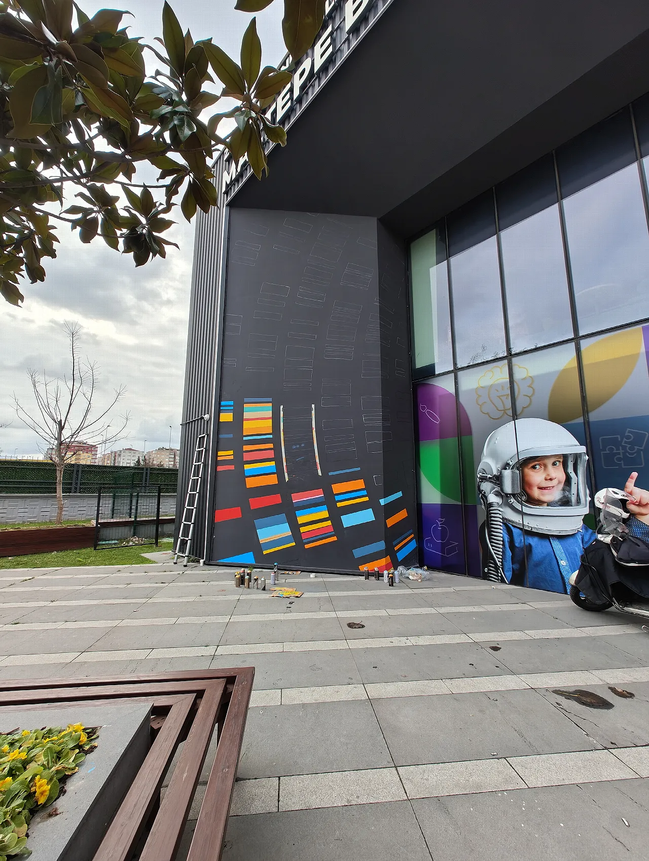 Maltepe Information Center draft painting phase